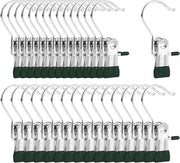 Hanger a Stivale con 30 Ganci per Abbigliamento - Hanger per Asciugamano - Hanger a Ganci in Metallo - Colore Verde Scuro