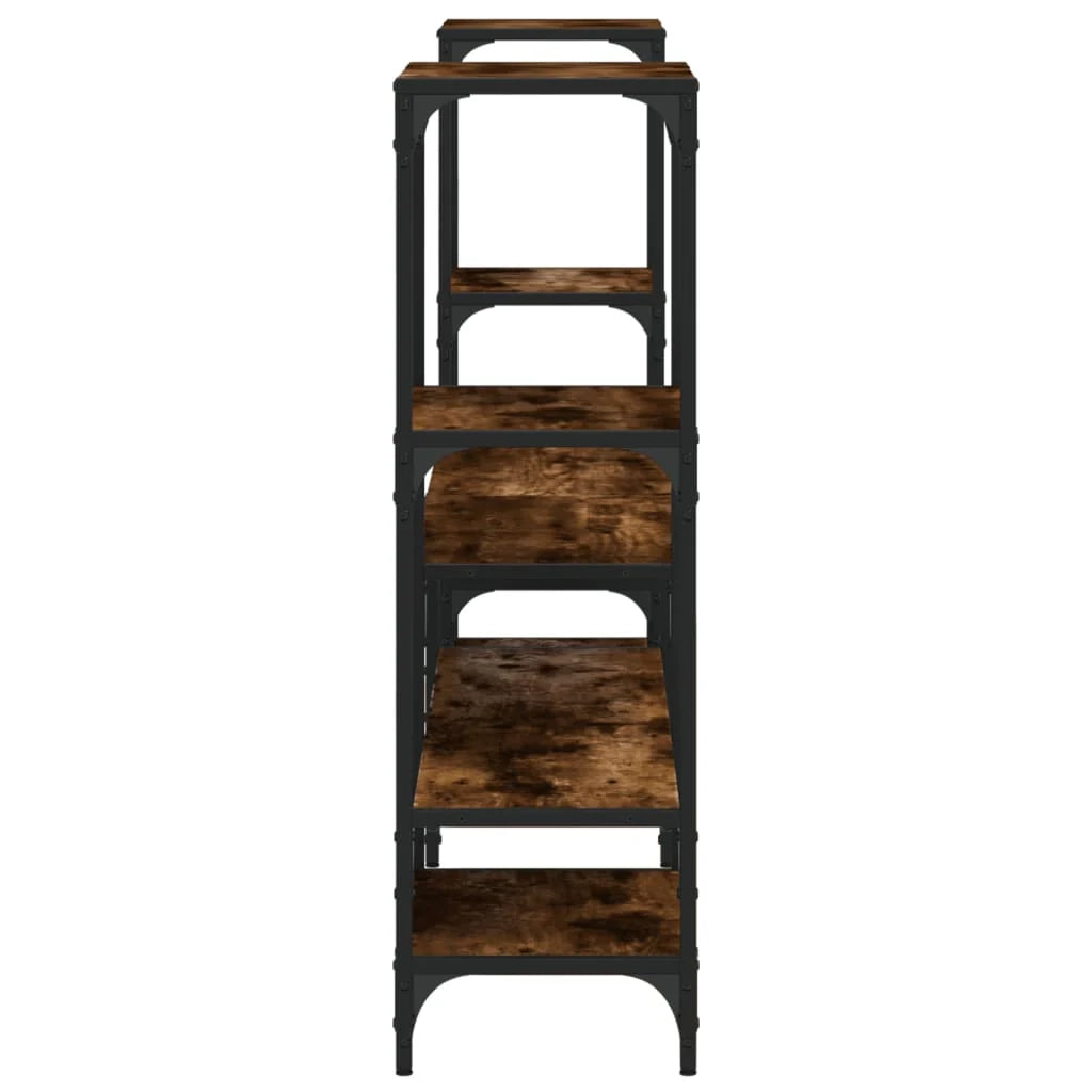 Mobile TV multimediale scaffale TV credenza mobile TV sala da pranzo soggiorno camera da letto rovere affumicato 206,5 x 28,5 x 95 cm legno ingegnerizzato marrone 02_0027368
