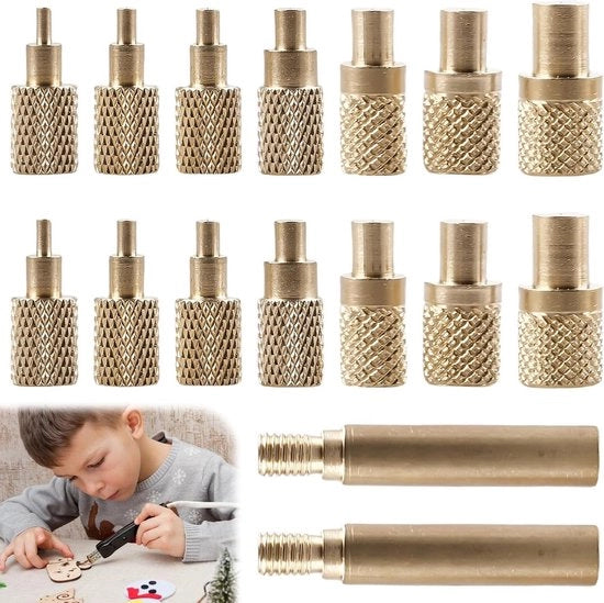 Kit di aiuto saldatura - 16 pezzi - M2 M2.5 M3 M4 M5 M6 M8 - attrezzi a vite, punte in ottone, adattatore.