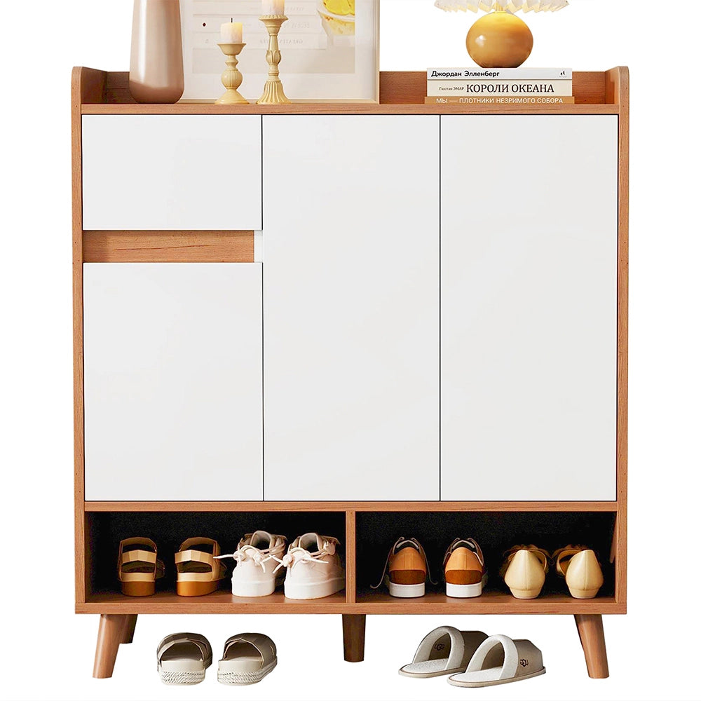 Commode buffet con ripiani regolabili - Xylo - H99xL90xP35 cm - Gambe in legno massello