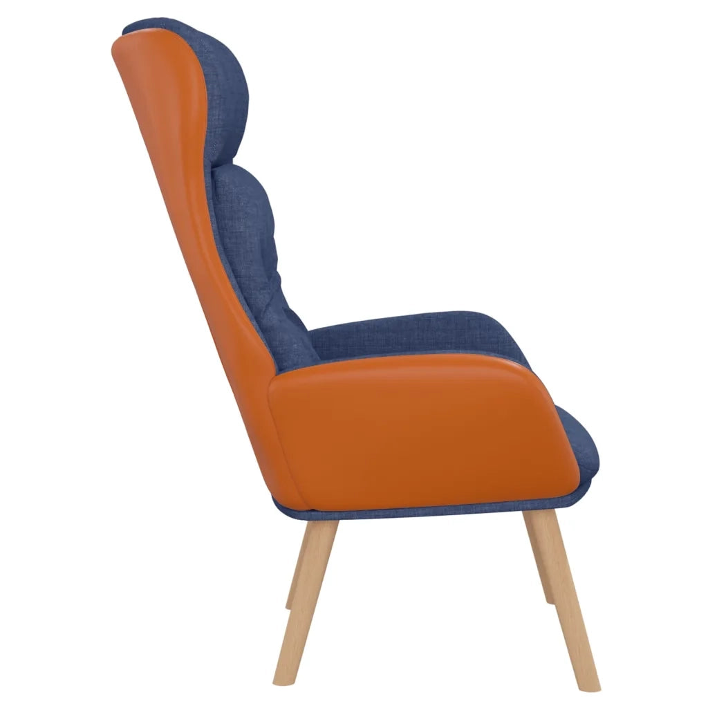 Poltrona Rilassante Blu in Tessuto e PVC cod mxl 7548