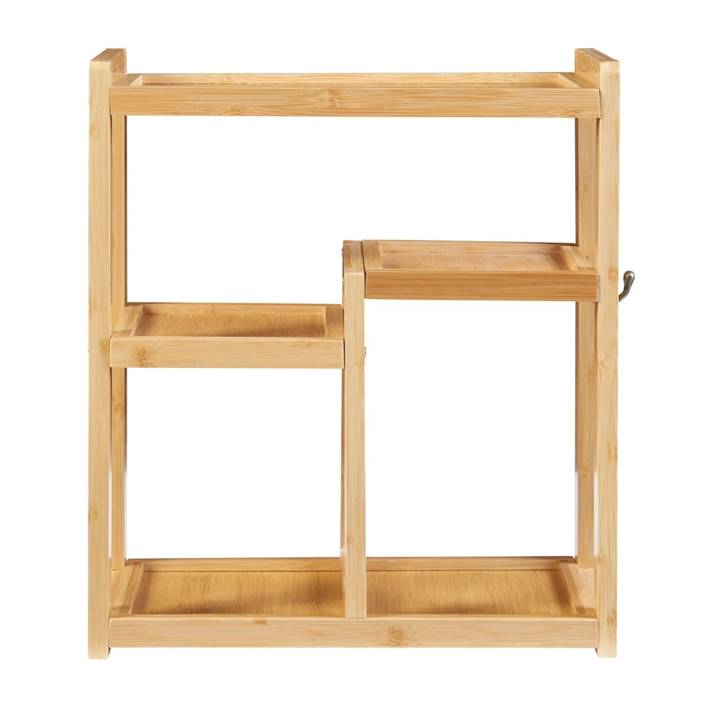 Scaffale dal design senza tempo per soggiorno camera da letto mobiletto da parete per bagno Höör bambù 42 x 37 x 17 cm naturale 03_0011272