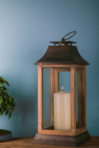 Lanterna in Metallo con Manico H 68 cm