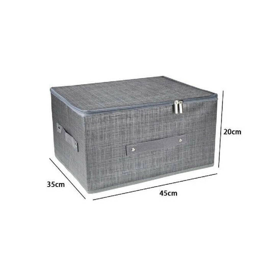 Trade Shop - Box Scatola Salvaspazio Portatutto Contenitore Organizer Cerniera 79416 45x35x20cm -
