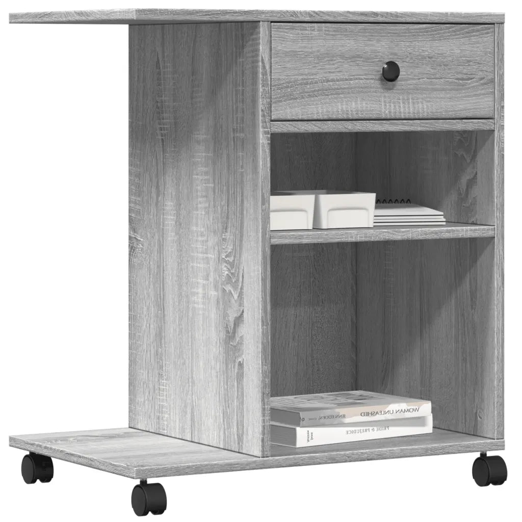 Supporto per Stampante con Ruote Grigio Sonoma 60x40x68,5 cm