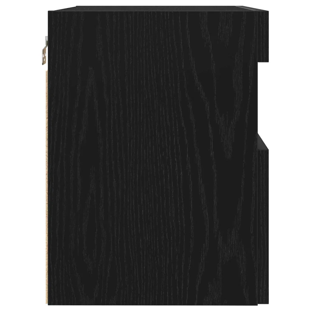 Mobile TV moderno a parete con pratico vano contenitore 60 x 30 x 40 cm legno composito nero 02_0051841