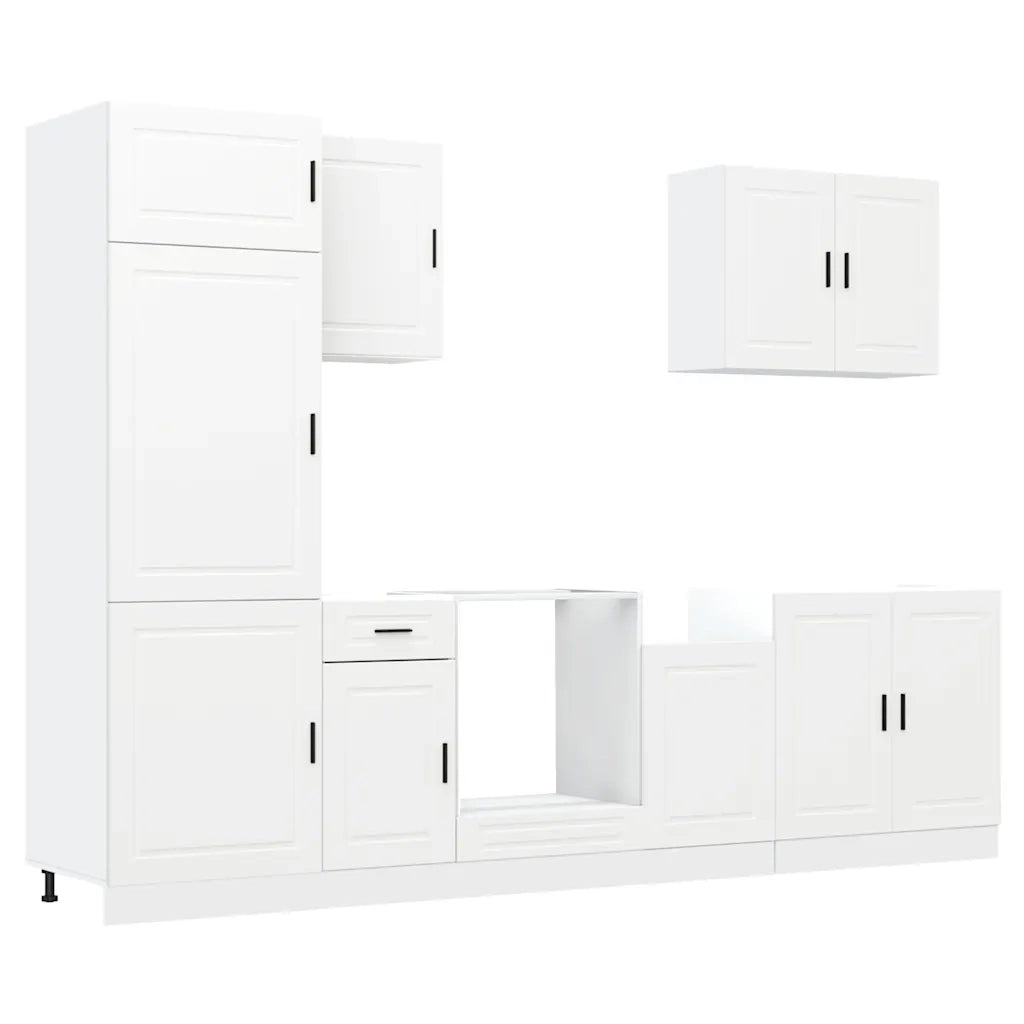 Set Mobili da Cucina 7 pz Kalmar Bianco Legno Multistrato