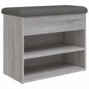 Panca Porta Scarpe Grigio Sonoma 62x32x50 cm Legno Multistrato