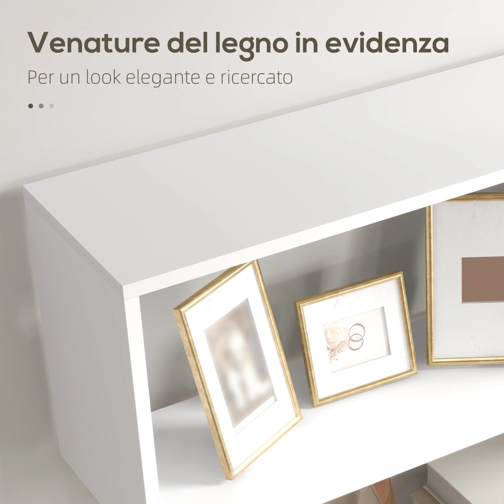 Libreria Scaffale 6 Ripiani in Legno Design Moderno ¨C zephmum ¨C Bianco 80x23x192