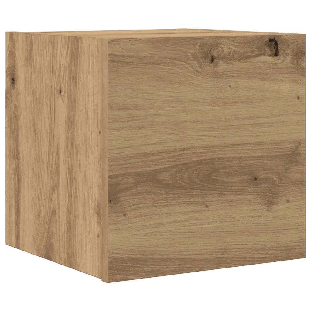 Mobile TV Montato a Parete | Armadietto TV | Mobile Porta TV Rovere Artigianale 30,5x30x30 cm