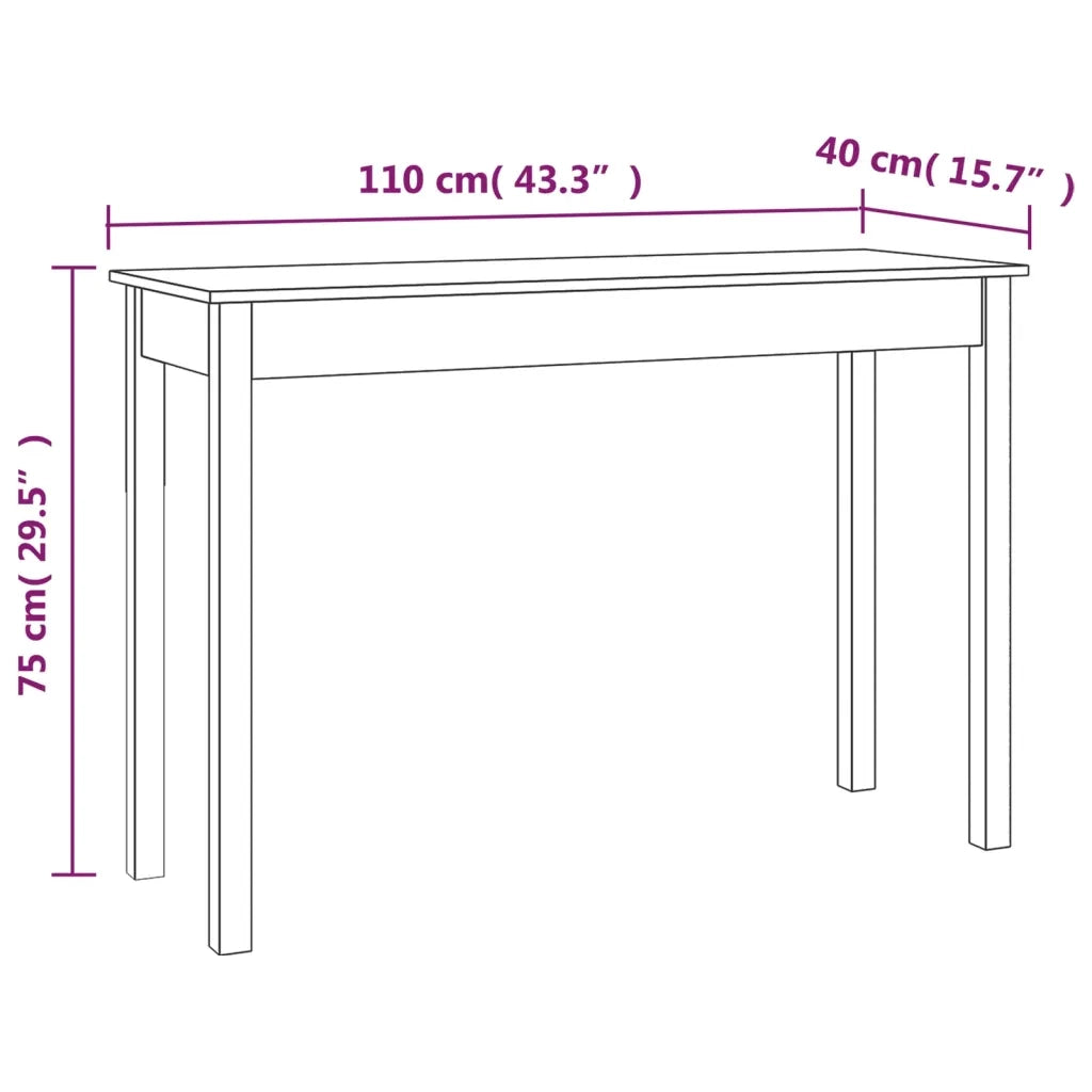 Tavolo Consolle | Tavolo d'Ingresso 110x40x75 cm in Legno Massello di Pino