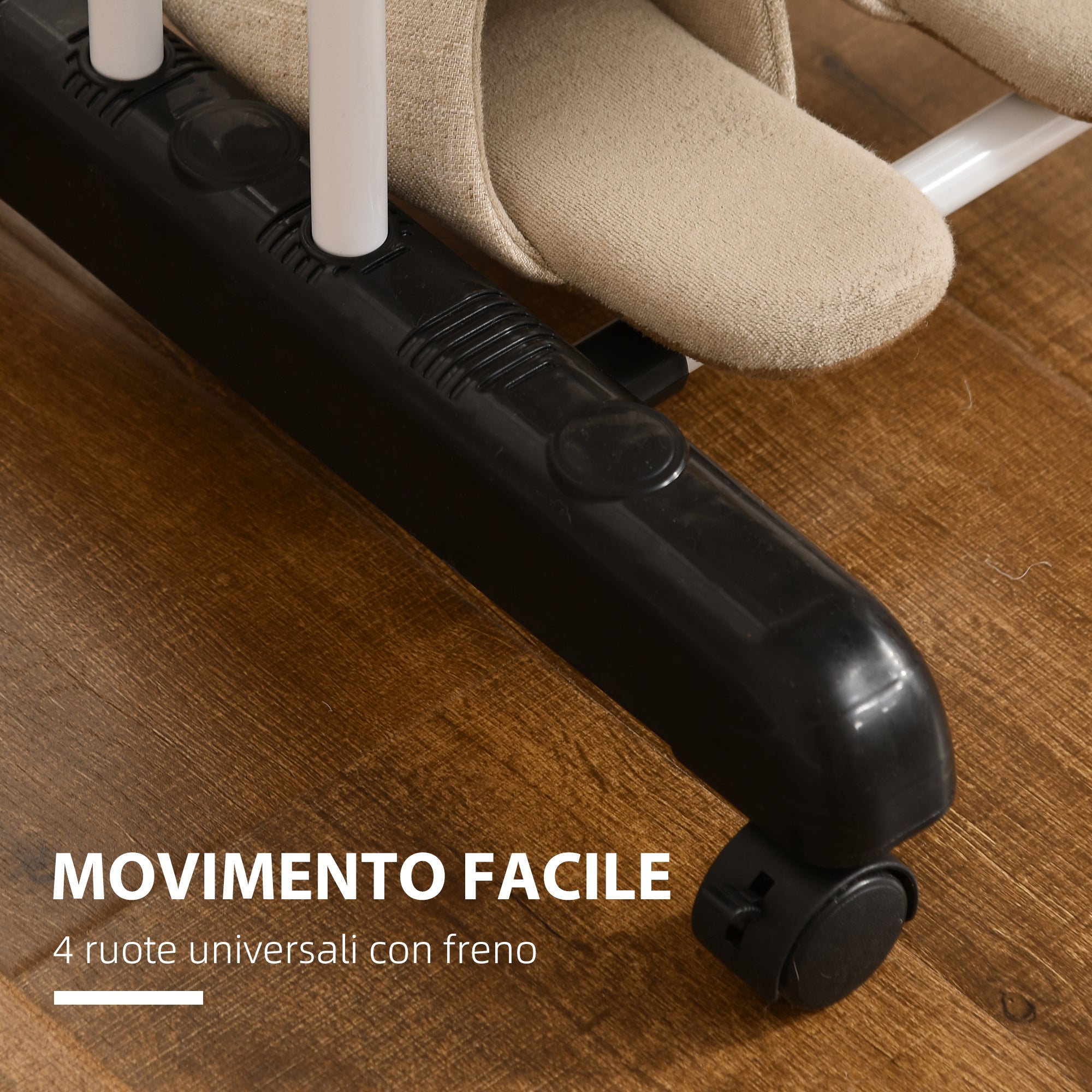 Stendibiancheria Pieghevole a 4 Livelli con Ali Girevoli e 4 Ruote 73x64x177 cm in Acciaio e PP Nero