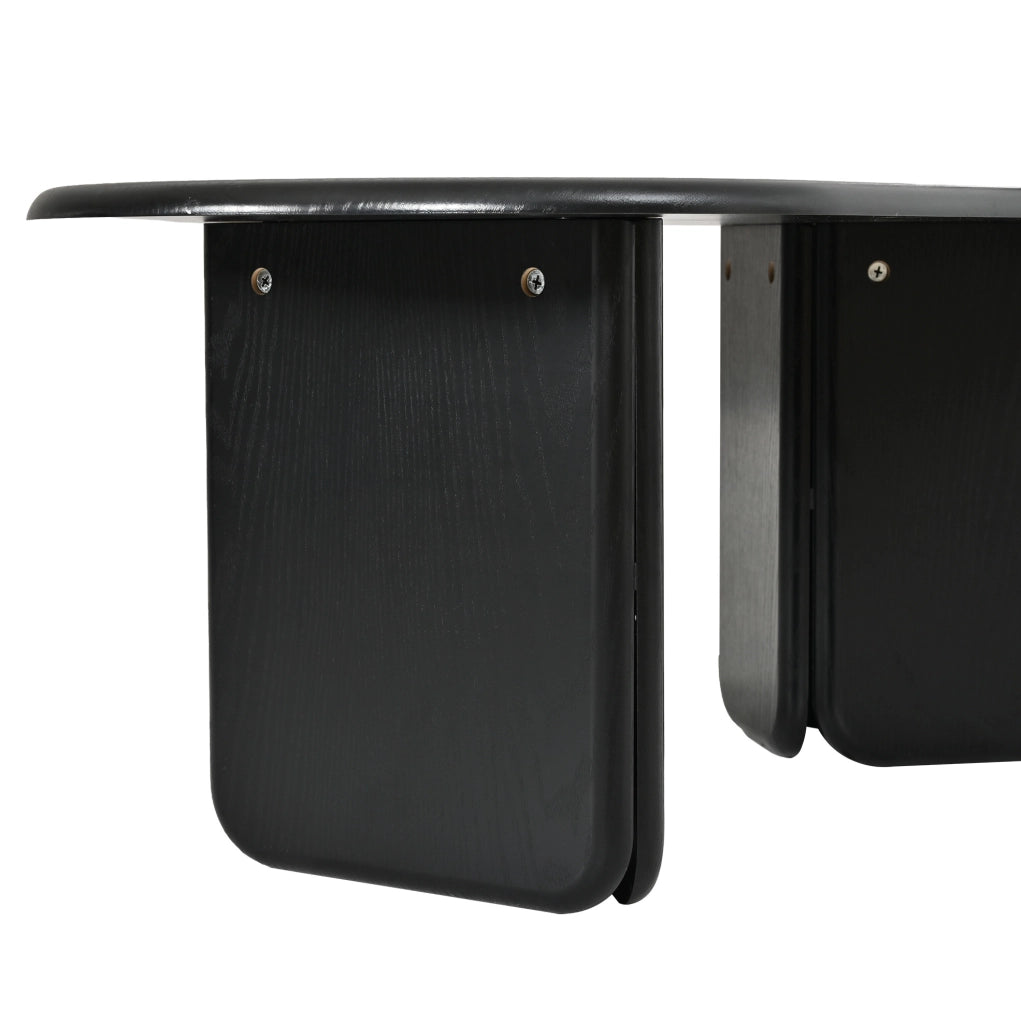 TAVOLO da Caffè Ovale 99x50x40 cm MDF Nero