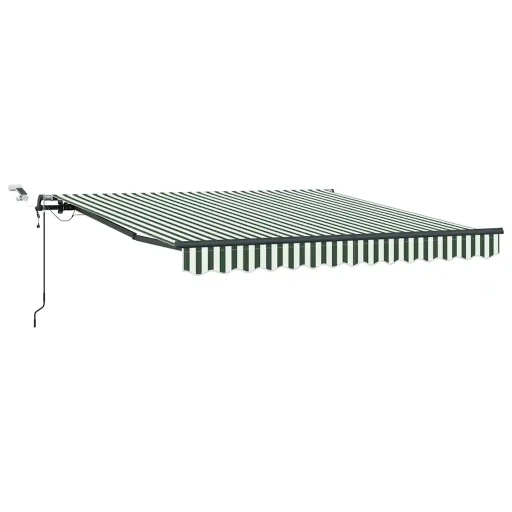 Tessuto per Tenda con Verde e Bianco 350 x 250 cm Poliestere 3330472