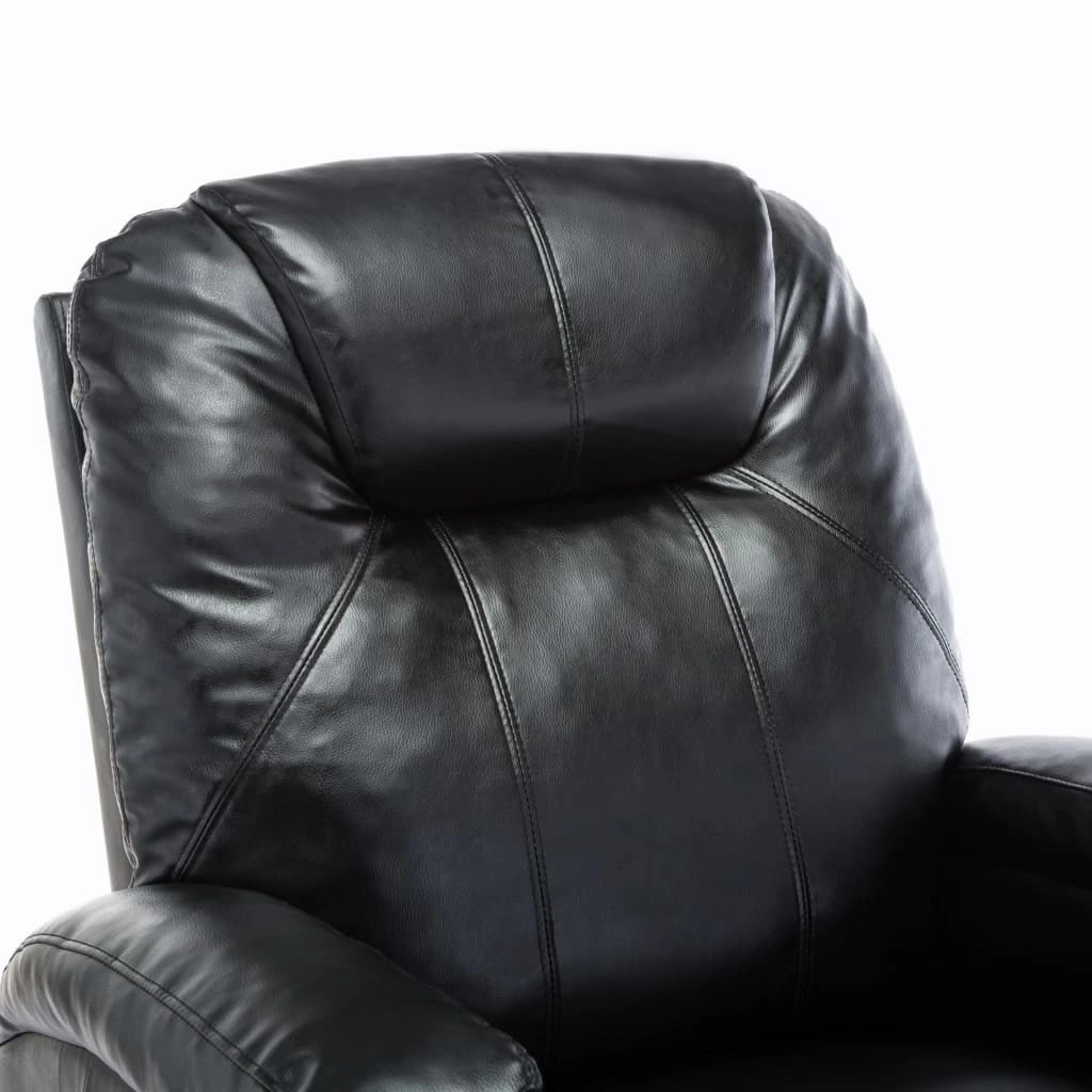 Poltrona massaggiante elettrica a dondolo comoda e rilassante materiale sintetico nero 1702038