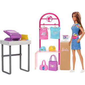 Barbie Make & Sell Boutique Playset con Bambola e Accessori alla Moda Idea Regalo