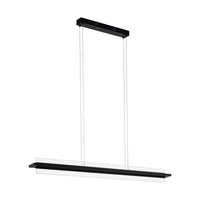 Lampadario A Sospensione Contemporaneo Spadafora Alluminio Nero 2 Luci Led 7,5W