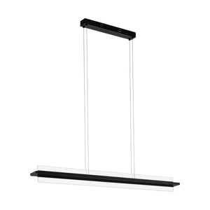 Lampadario A Sospensione Contemporaneo Spadafora Alluminio Nero 2 Luci Led 7,5W