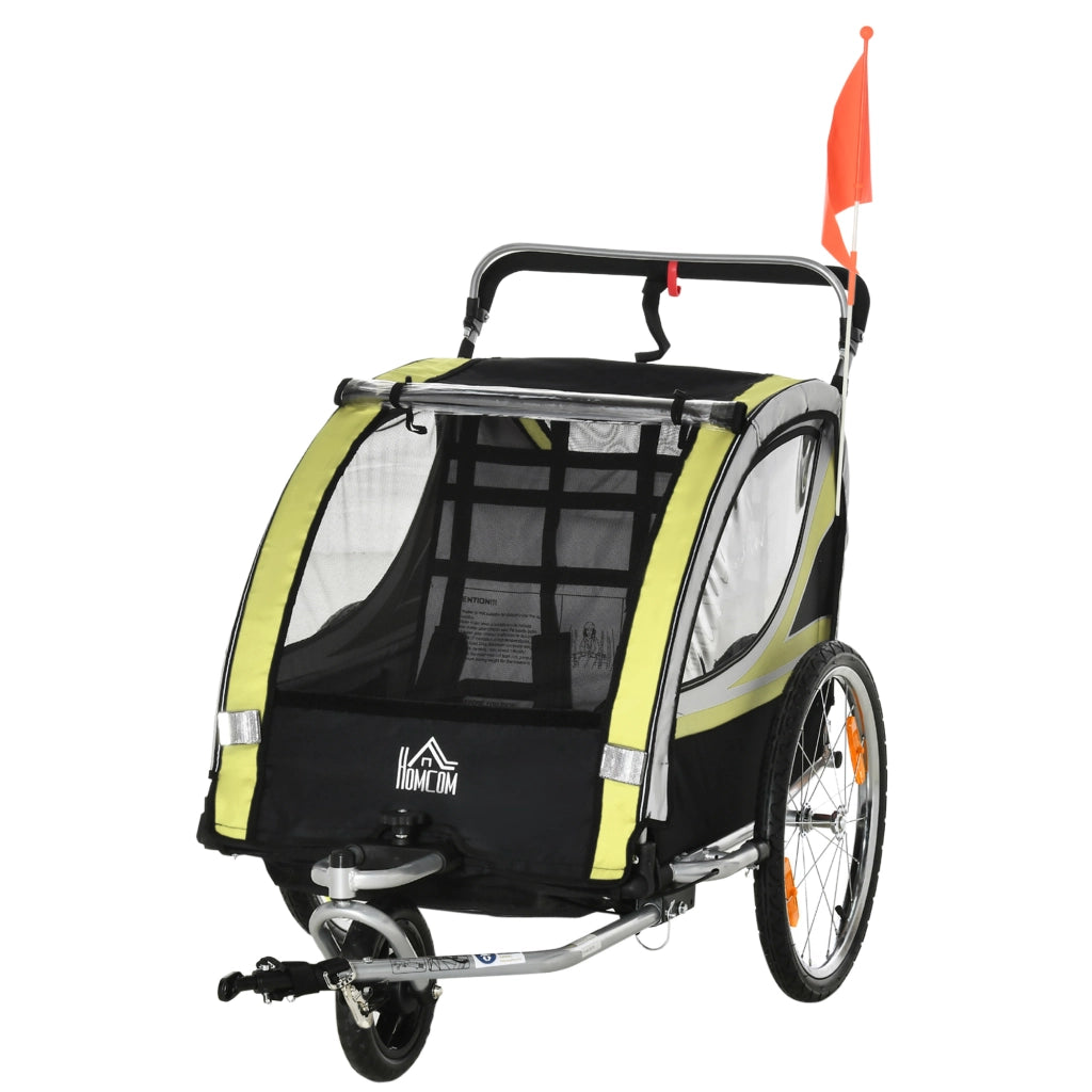 Carrello per Bicicletta 2 in 1 per Bambini ¨C Zephmum ¨C Giallo
