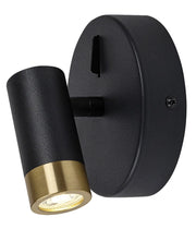 Applique industriale nero-oro LED 3W orientabile Rabalux