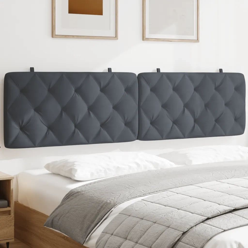 Cuscino Testiera Grigio Scuro 200 cm in Velluto CFW7401645