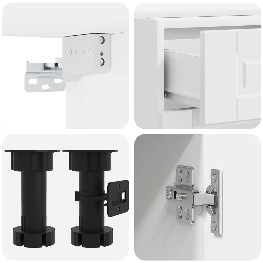 Unità Cucina PORTO 4 pcs Bianco Lucido Legno ingegnerizzato 3438339