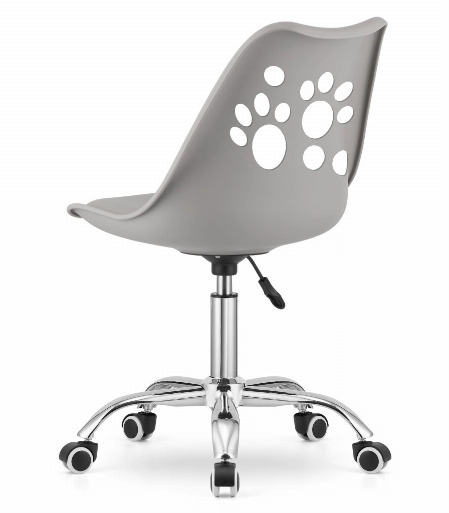 Sedia girevole Valora PRINT grigia dal design ergonomico regolabile