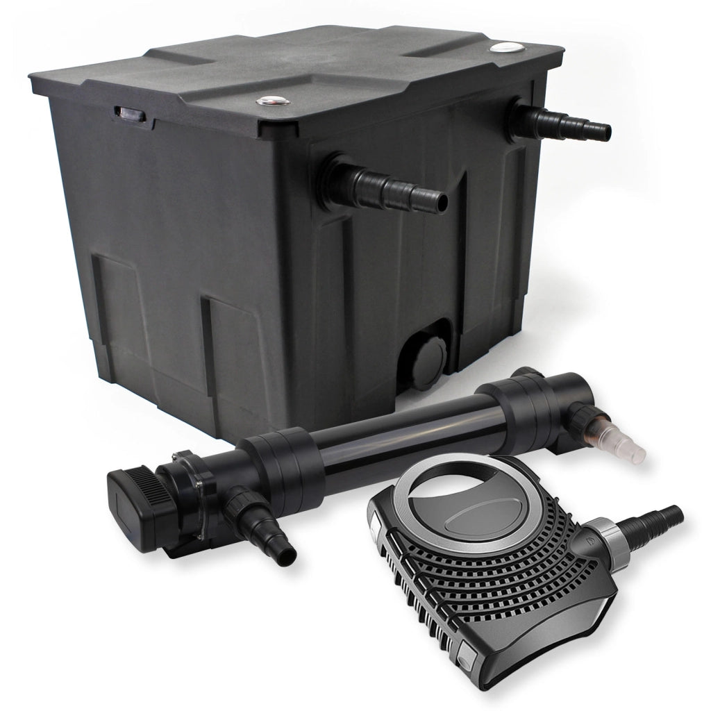 Set Filtro a 1 camera laghetto 12000l con Chiarificatore UVC 36W 6ª serie Pompa NEO8000 70W