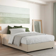 Letto Matrimoniale Alessander, Letto Matrimoniale Materasso Incluso Made in Italy, Beige