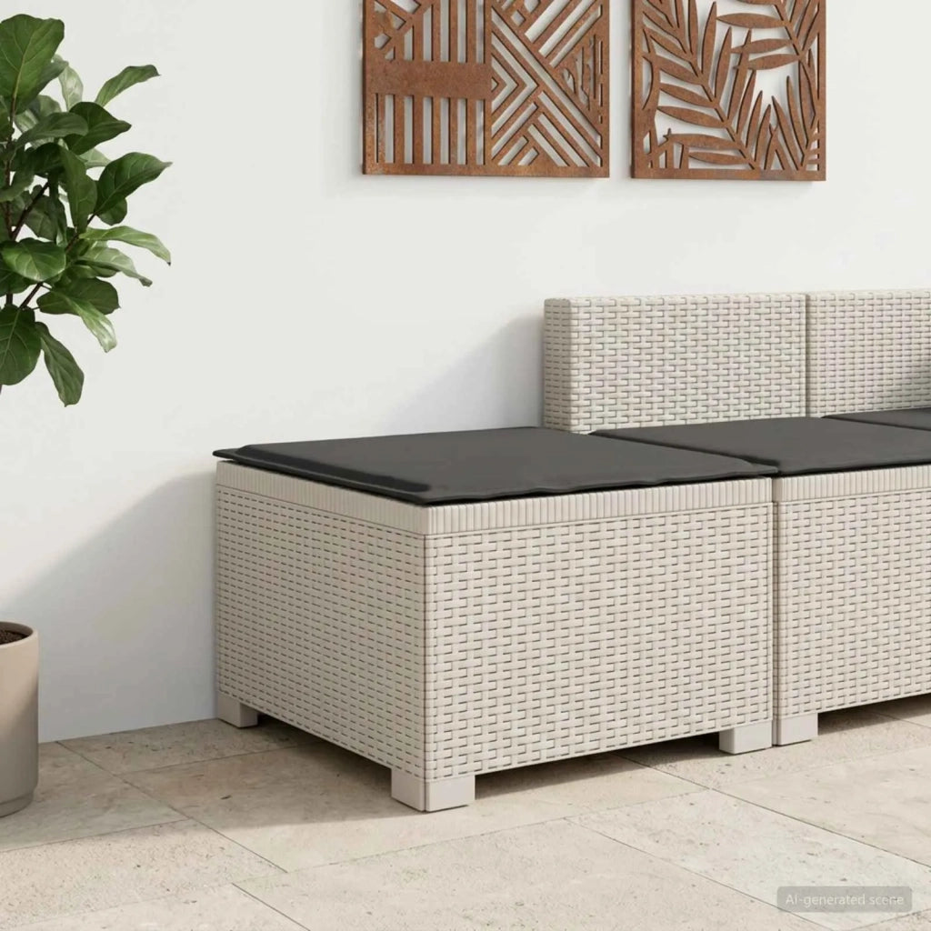 Divano da esterno-Divano da Giardino a 1 Posto con Cuscino Aspetto Rattan PP 669092