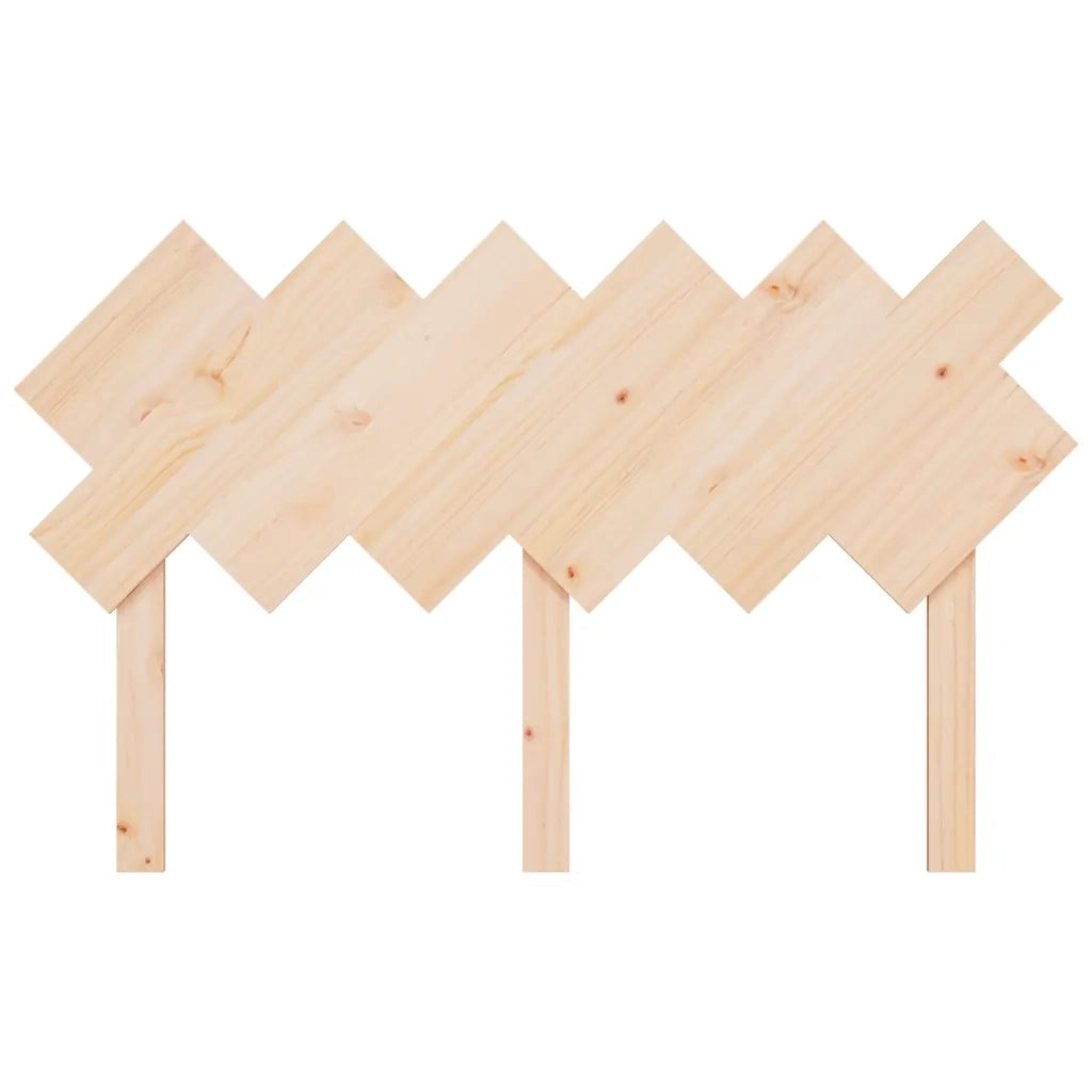 Testiera per Letto Bianca 132x3x81 cm Legno Massello di Pino 819215