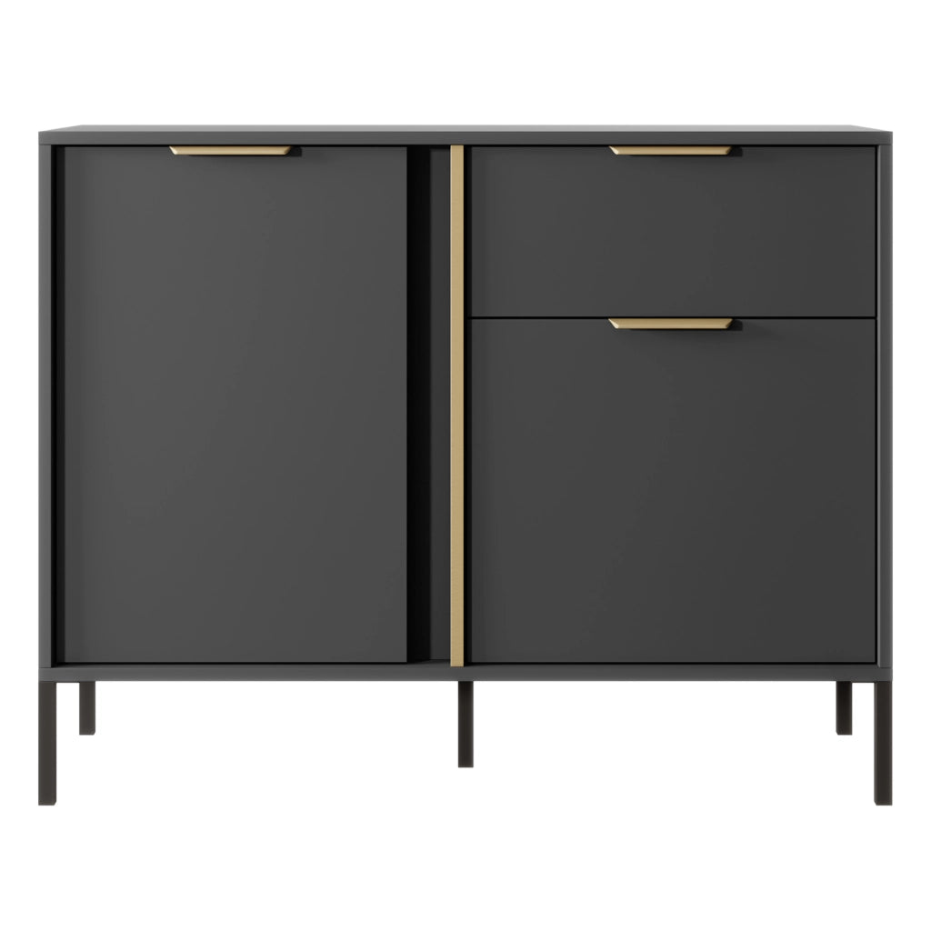 Madia Hame, Credenza un Cassetto, 103x40x81h cm Nero