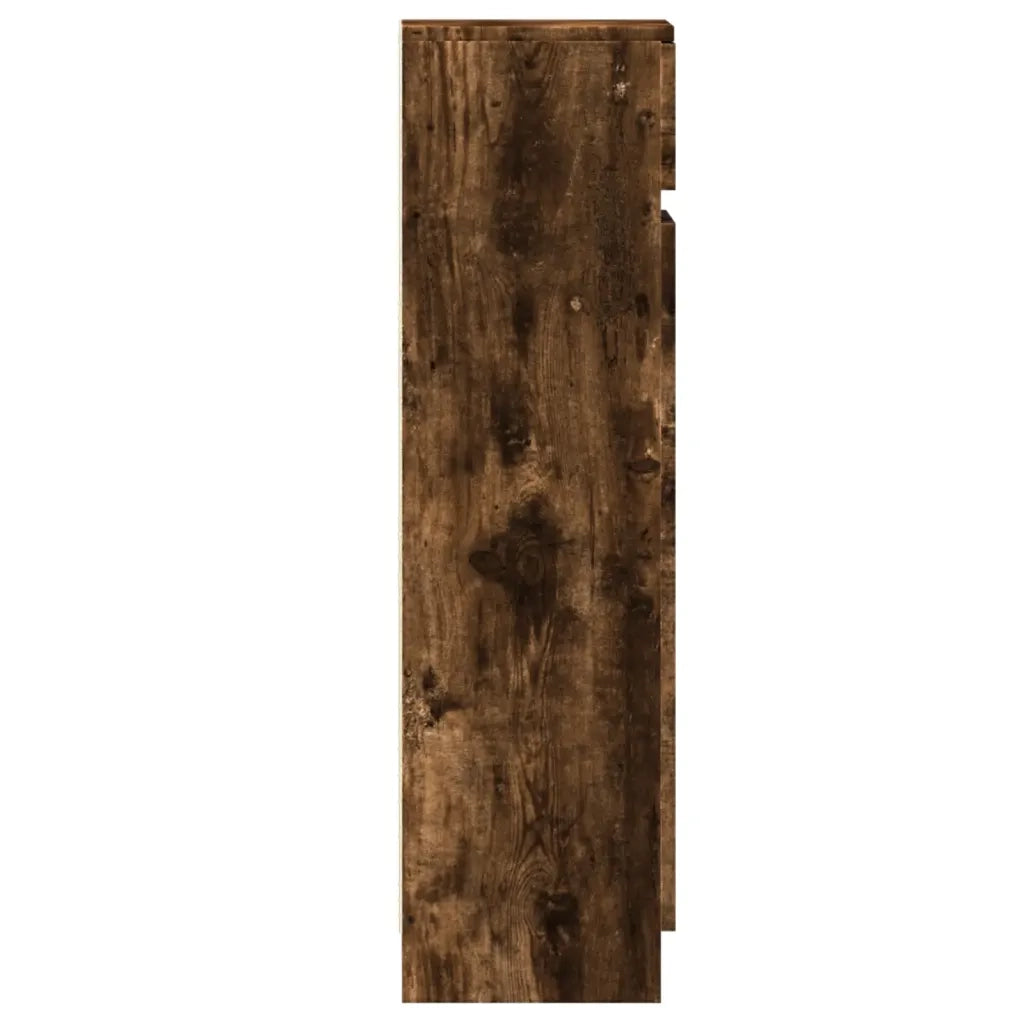 Scarpiera-Scaffale per scarpe Rovere Fumo 100,5x28x100 cm in Legno Multistrato