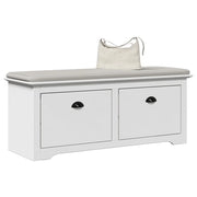 Panca da Ingresso BODO Bianca 114x40x45 cm 4016869