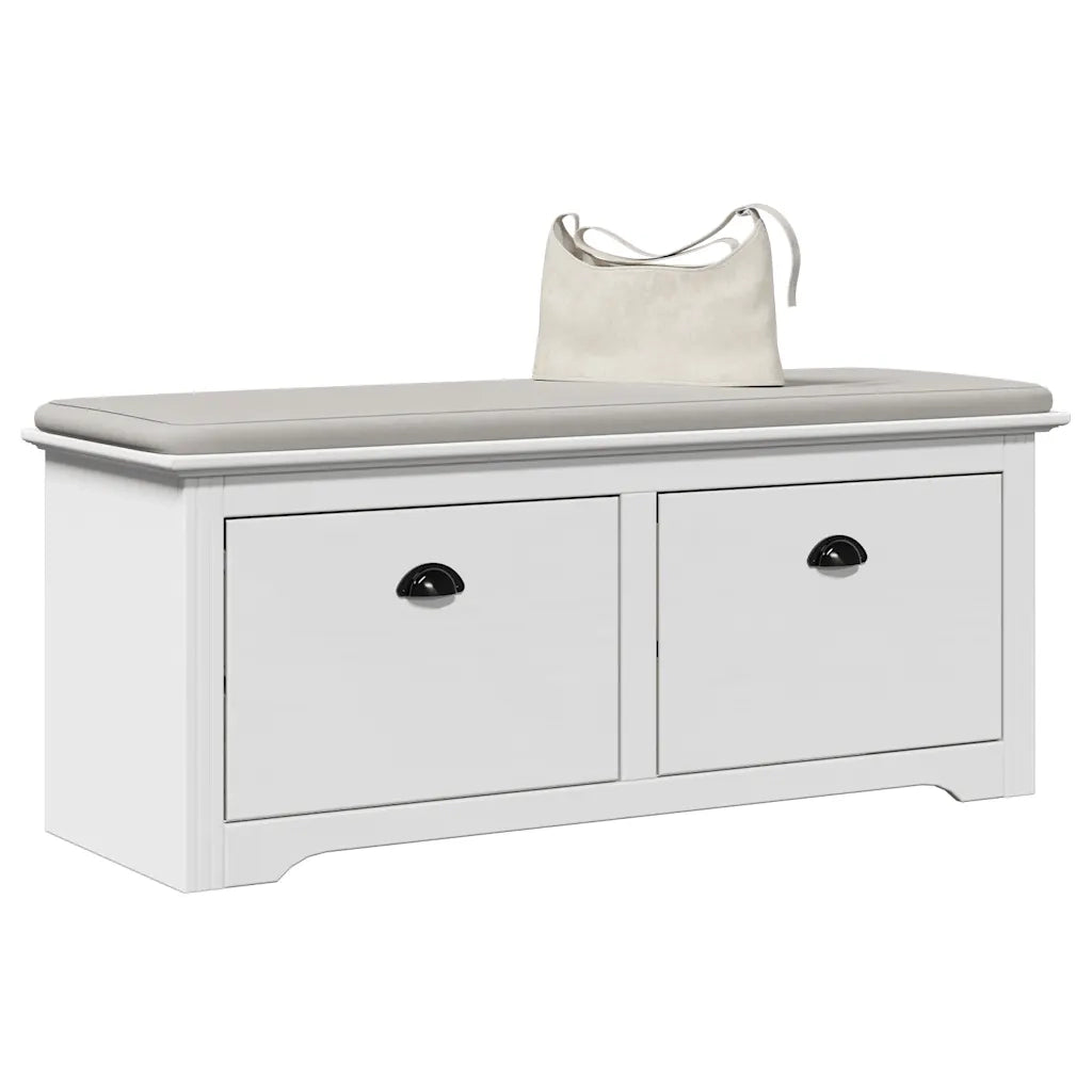 Panca da Ingresso BODO Bianca 114x40x45 cm 4016869