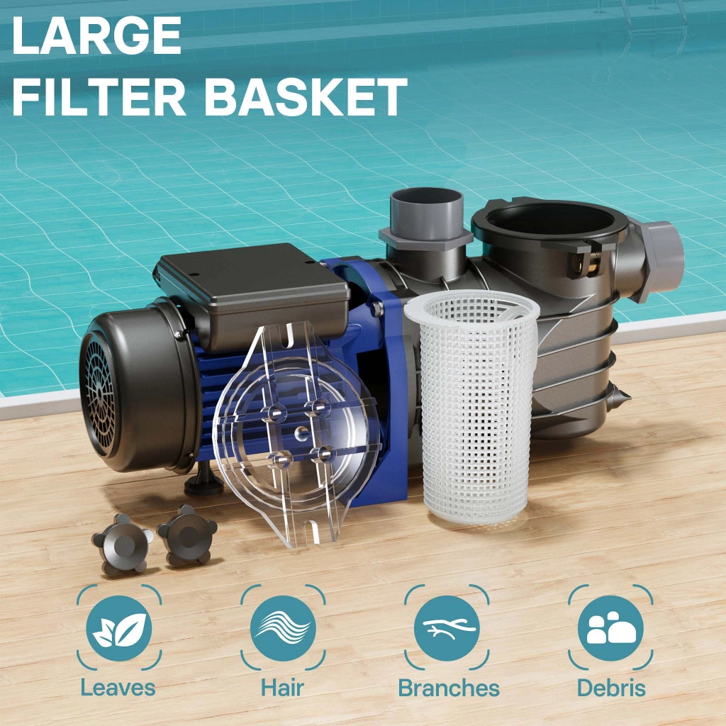 Pompa piscina per ricircolo e filtraggio 10800 L/h 180 W Pompa di circolazione