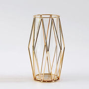 Vaso di vetro moderno con base metallica per fiori e pampas - stile per soggiorno e tavolo da pranzo