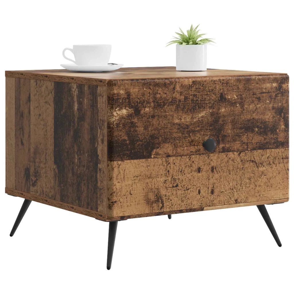 Tavolino da salotto con cassetto Legno antico 49 x 50 x 40 cm