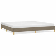 Letto matrimoniale | Letto per adulti | Giroletto senza Materasso Tortora 200x200 cm in Tessuto
