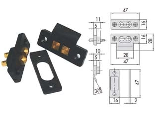 COPPIA CONTATTI ELETTRICI A PRESSIONE 06510- - (06510000) - 6 pezzi CISA