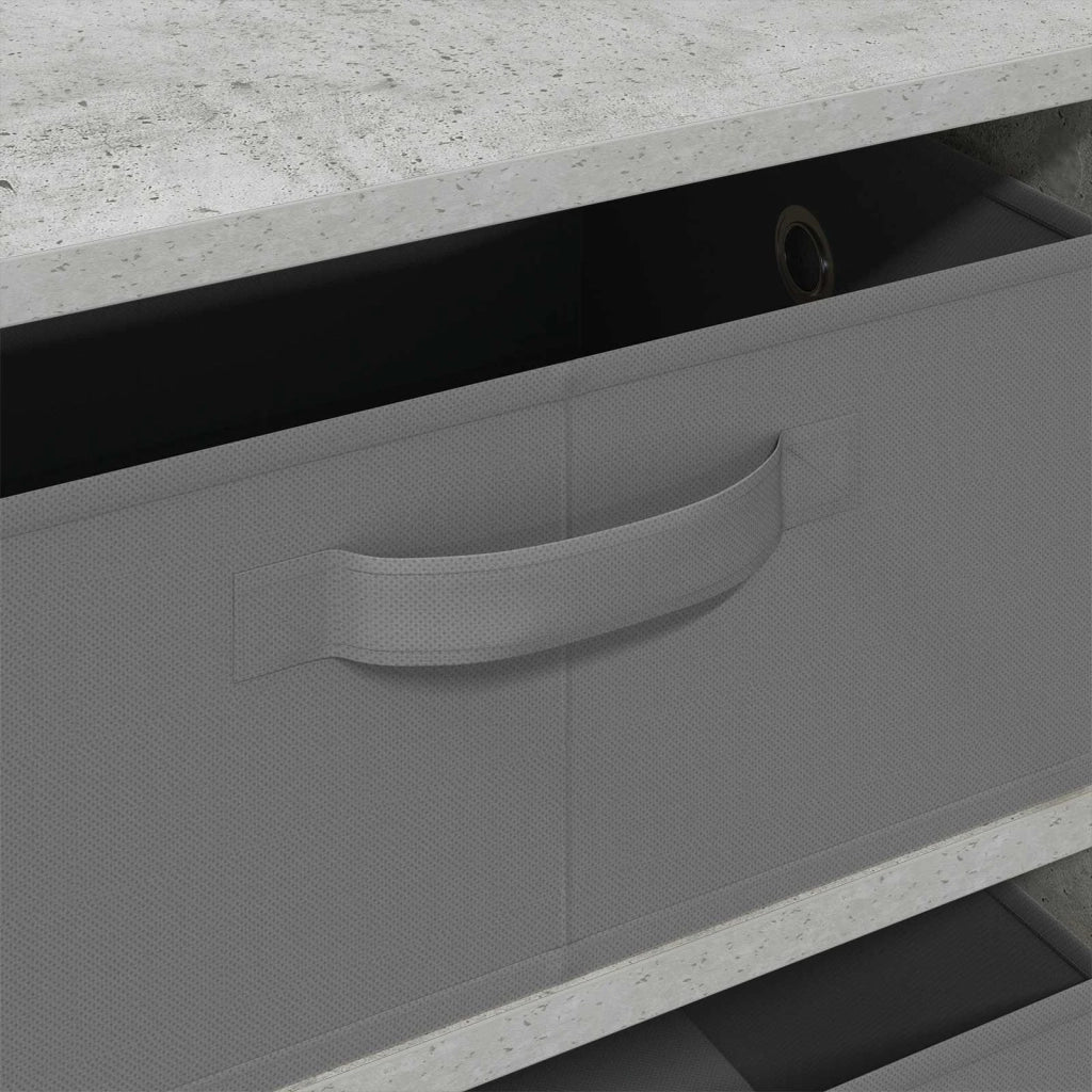 Credenza con cassetto Grigio cemento 60 x 33,5 x 84 cm