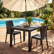 Tavolo da Giardino Quadrato in wicker cm 80x80 - WADE