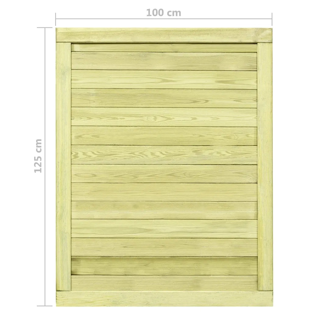 Cancello da Giardino in Legno di Pino Impregnato 125x100 cm 45334