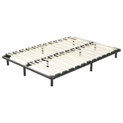 Rete a doghe autoportante 160 x 200 cm doghe in legno massello struttura in metallo su gambe