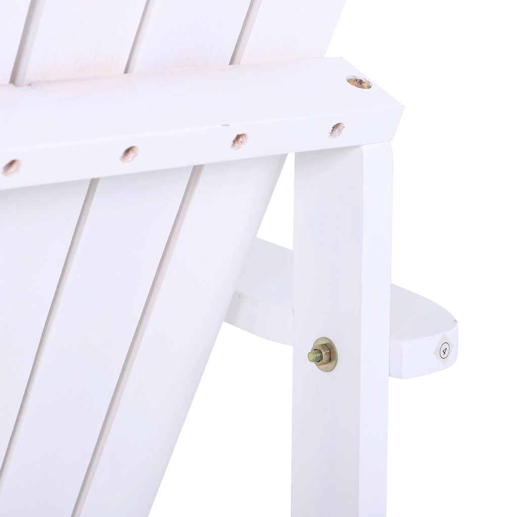 Sedia da Giardino in Legno 97x72,39x92,71 cm  Oklahoma Bianco