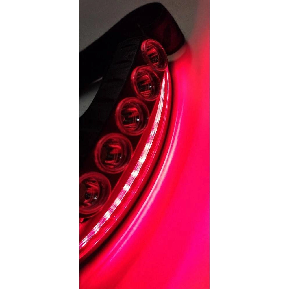 Trade Shop - Torcia Da Testa Frontale Sensore Movimento 68 Led Luce Bianca Rossa Blu -