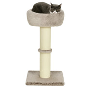 Albero per gatti con letto in peluche e tiragraffi ¨C zephmum ¨C 87x45x45 cm marrone