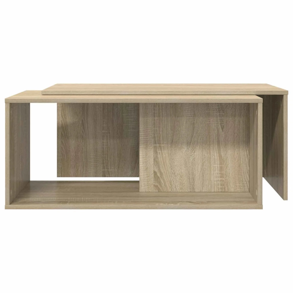 Set di Tavolini da Caffè 2 pcs Rovere Sonoma Legno multistrato