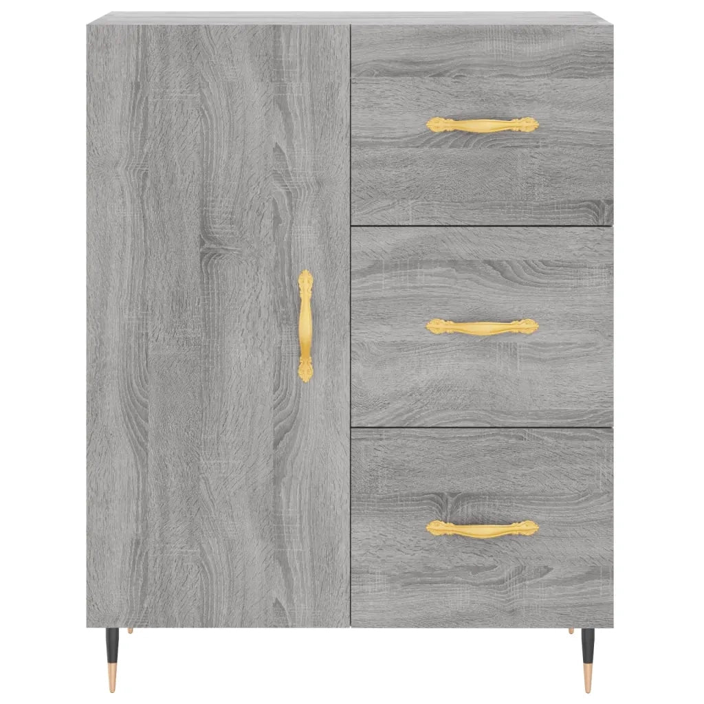 Credenza-Buffet-Armadio da cucina Grigio Sonoma 69,5x34x90 cm in Legno Multistrato 388571
