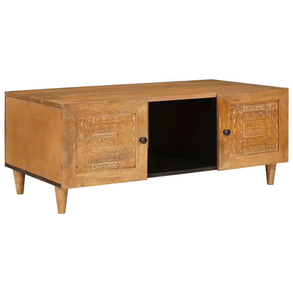 vidaXL Tavolino da salotto con porta Marrone chiaro 100 x 54 x 40 cm